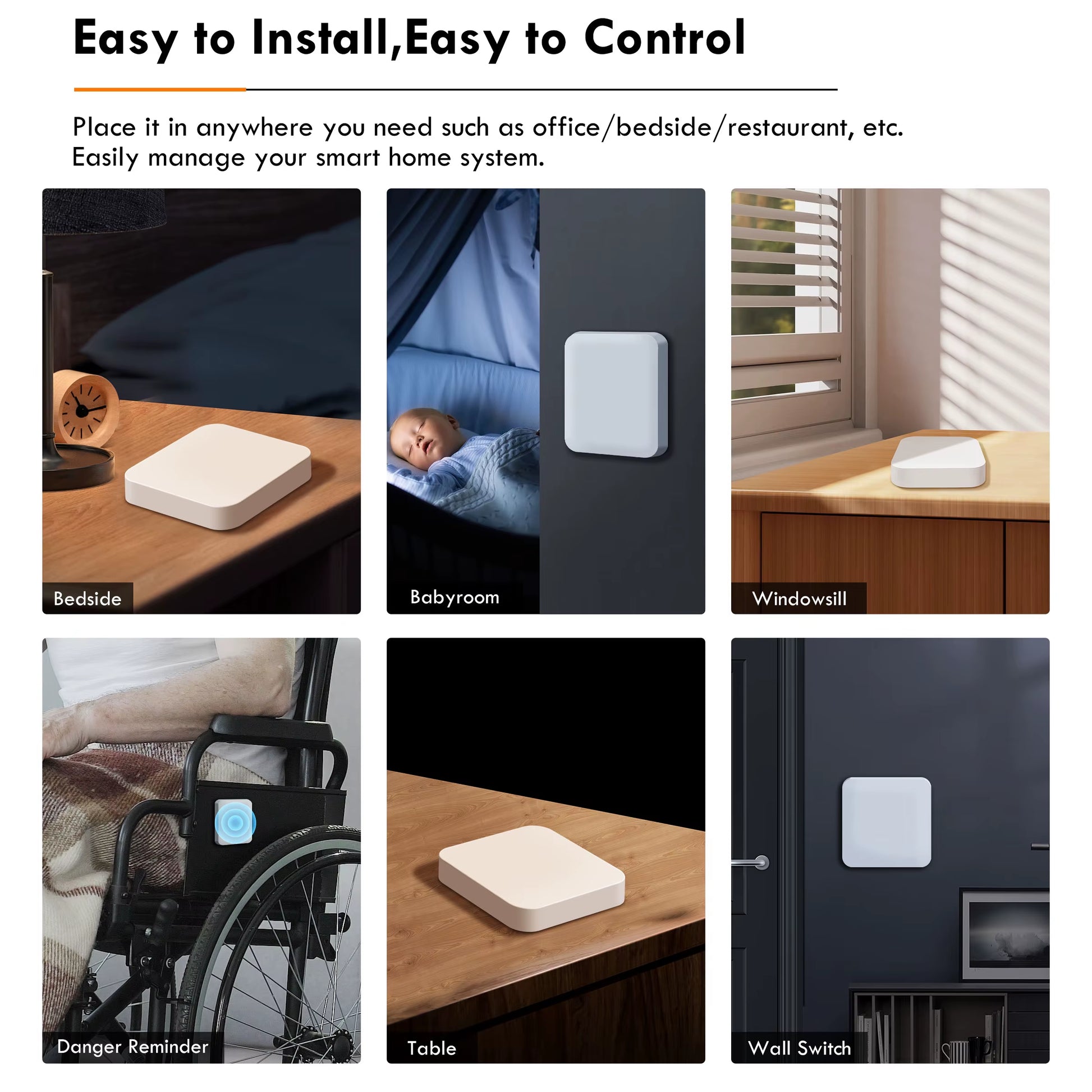 Zigbee Scene Button Switch Smart Scene Controller for Home Automation Multi-Scenario Linkage Switch Works Home Assistant