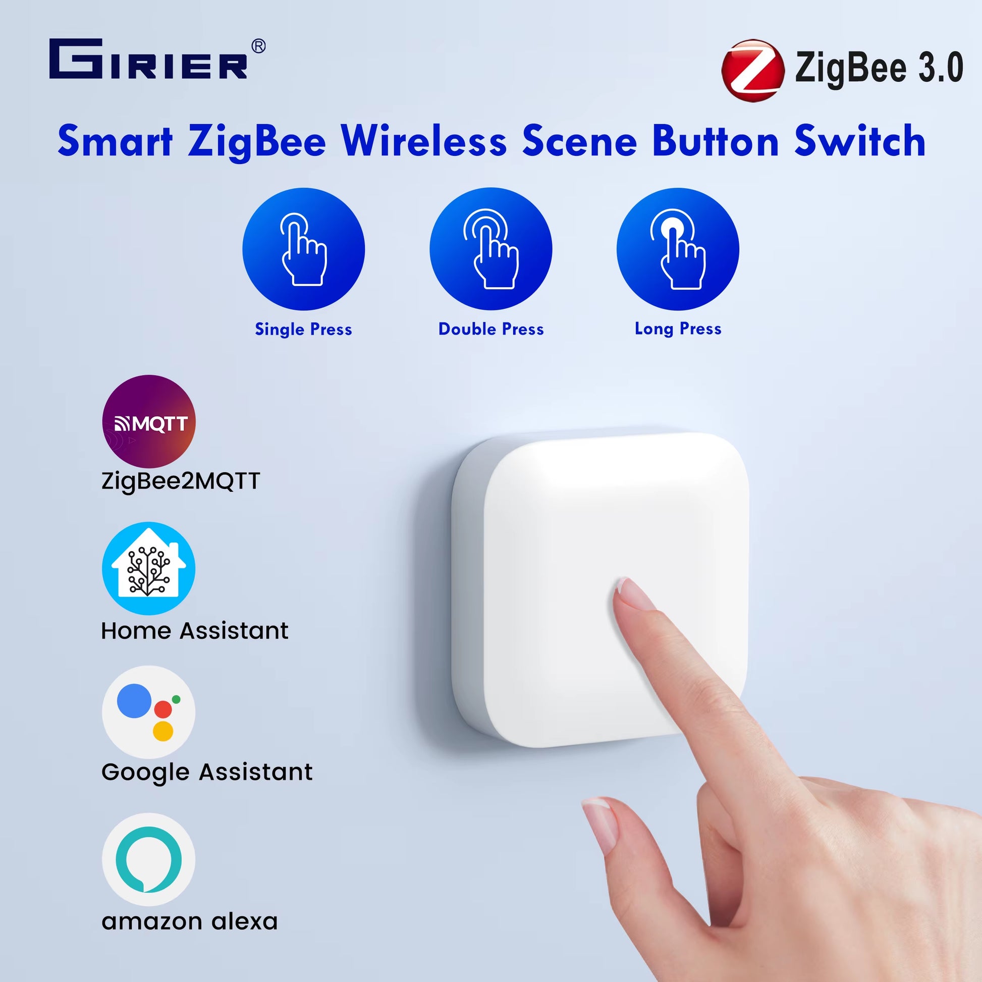 Zigbee Scene Button Switch Smart Scene Controller for Home Automation Multi-Scenario Linkage Switch Works Home Assistant
